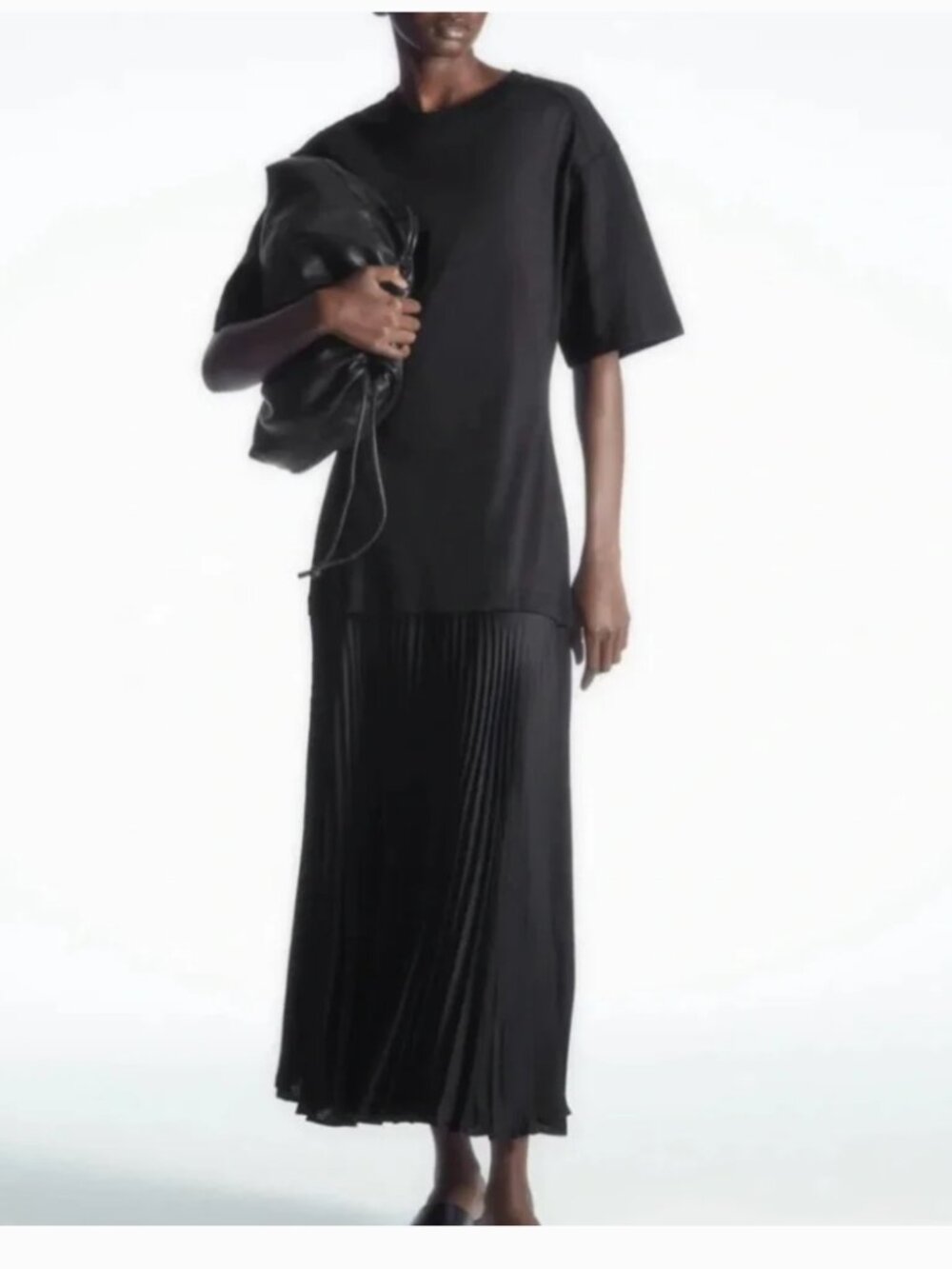 COS Maxi Dress Black Size S Quiet Luxury Capsule